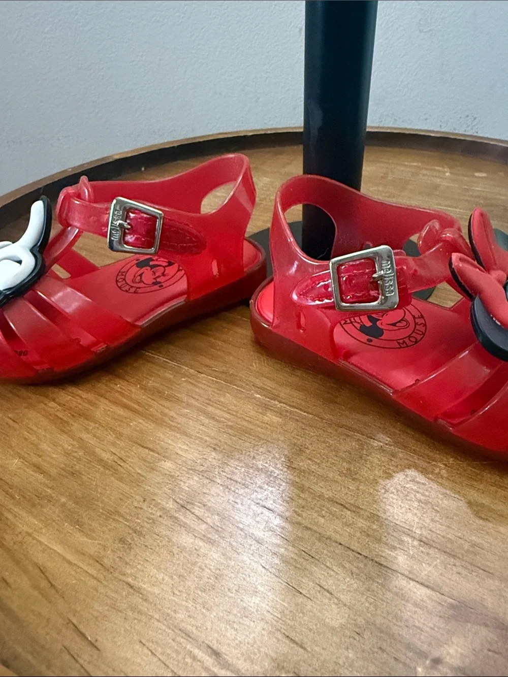 Mini Melissa Red Minnie Mouse Jelly Sandals toddler size 6